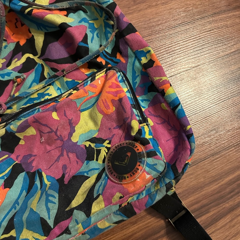 VTG Roxy Colorful Floral BackPack - Picture 6 of 13